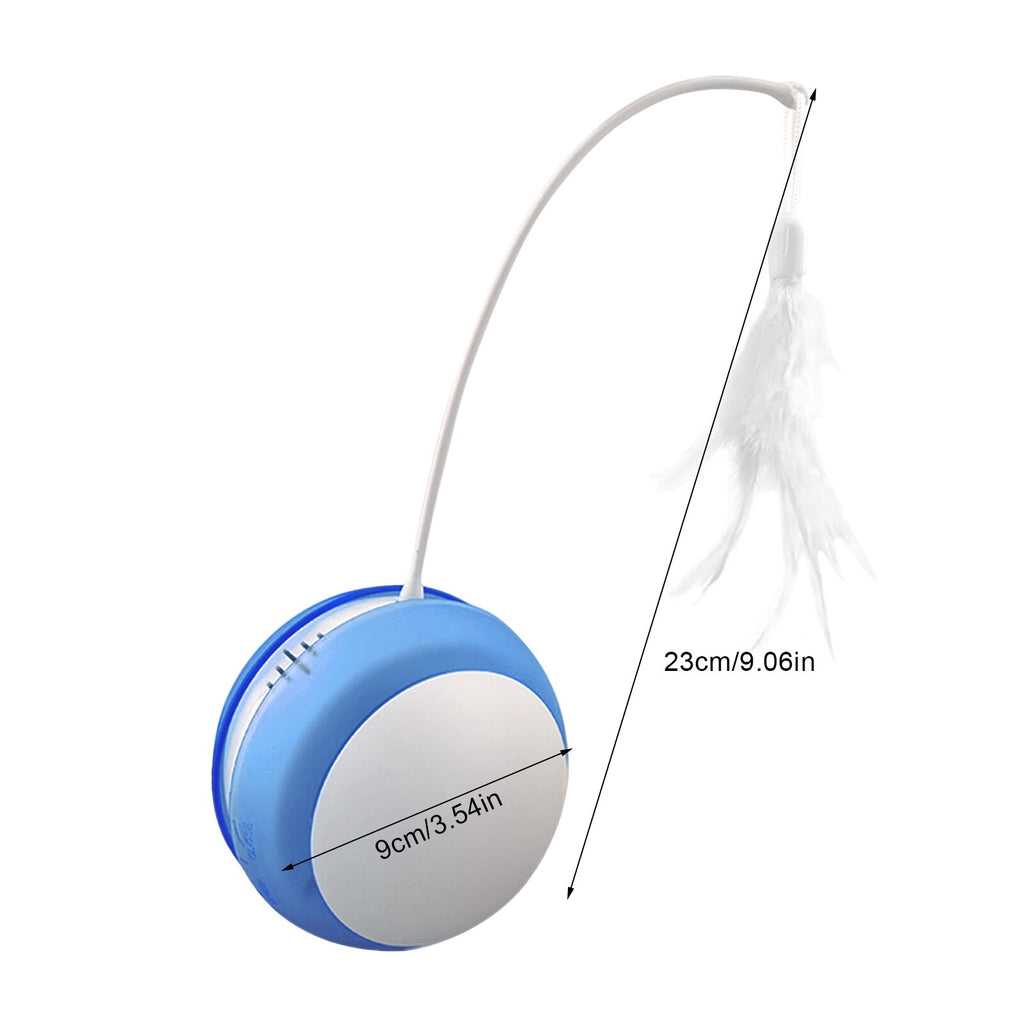 Funny Cat Toy Tumbler Swing Toys For Cats Kitten Interactive Balance Car Cat Chasing Toy Funny Sound And Light Feather Toy