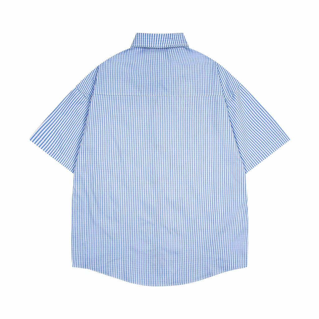 Sausage dog printed striped shirt