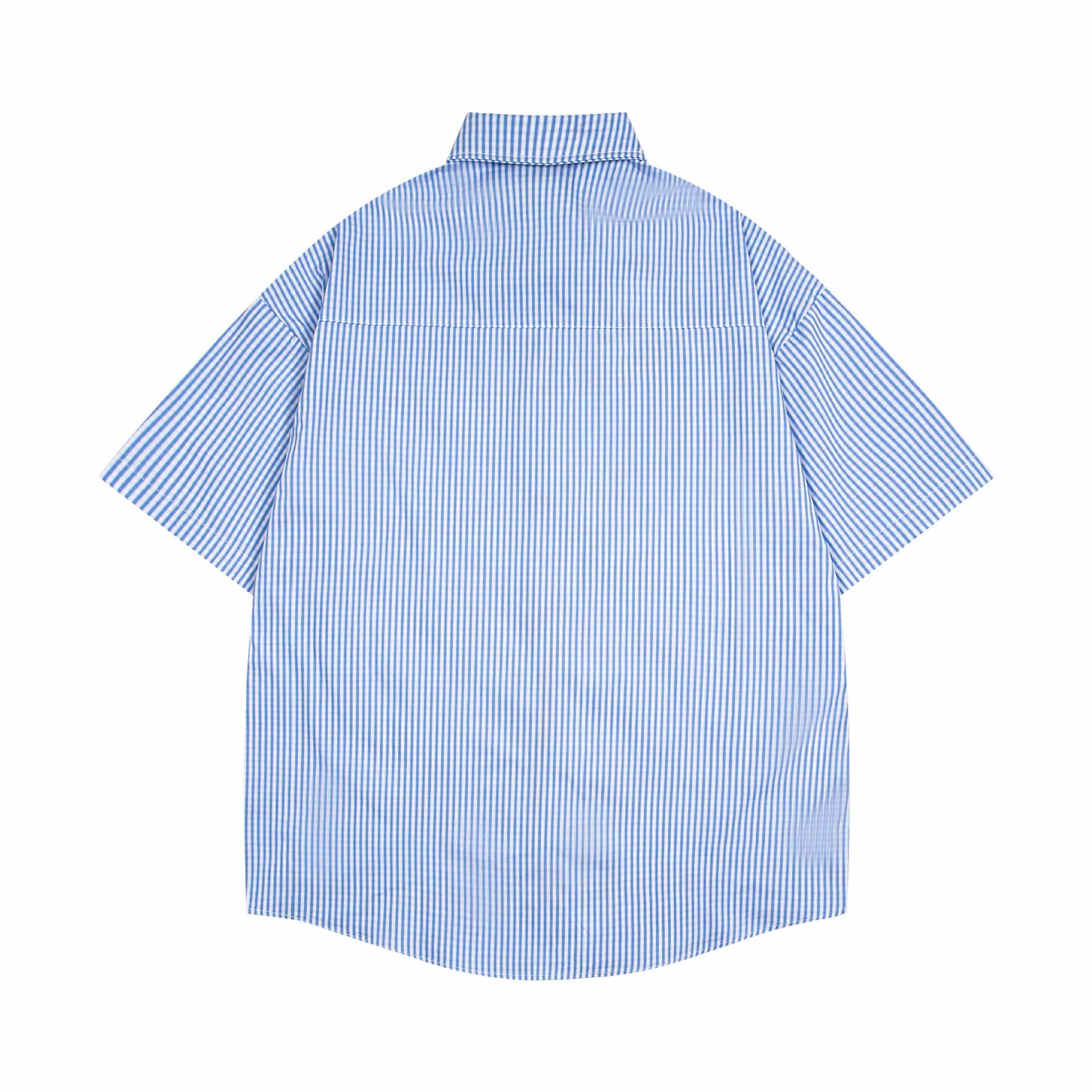 Sausage dog printed striped shirt