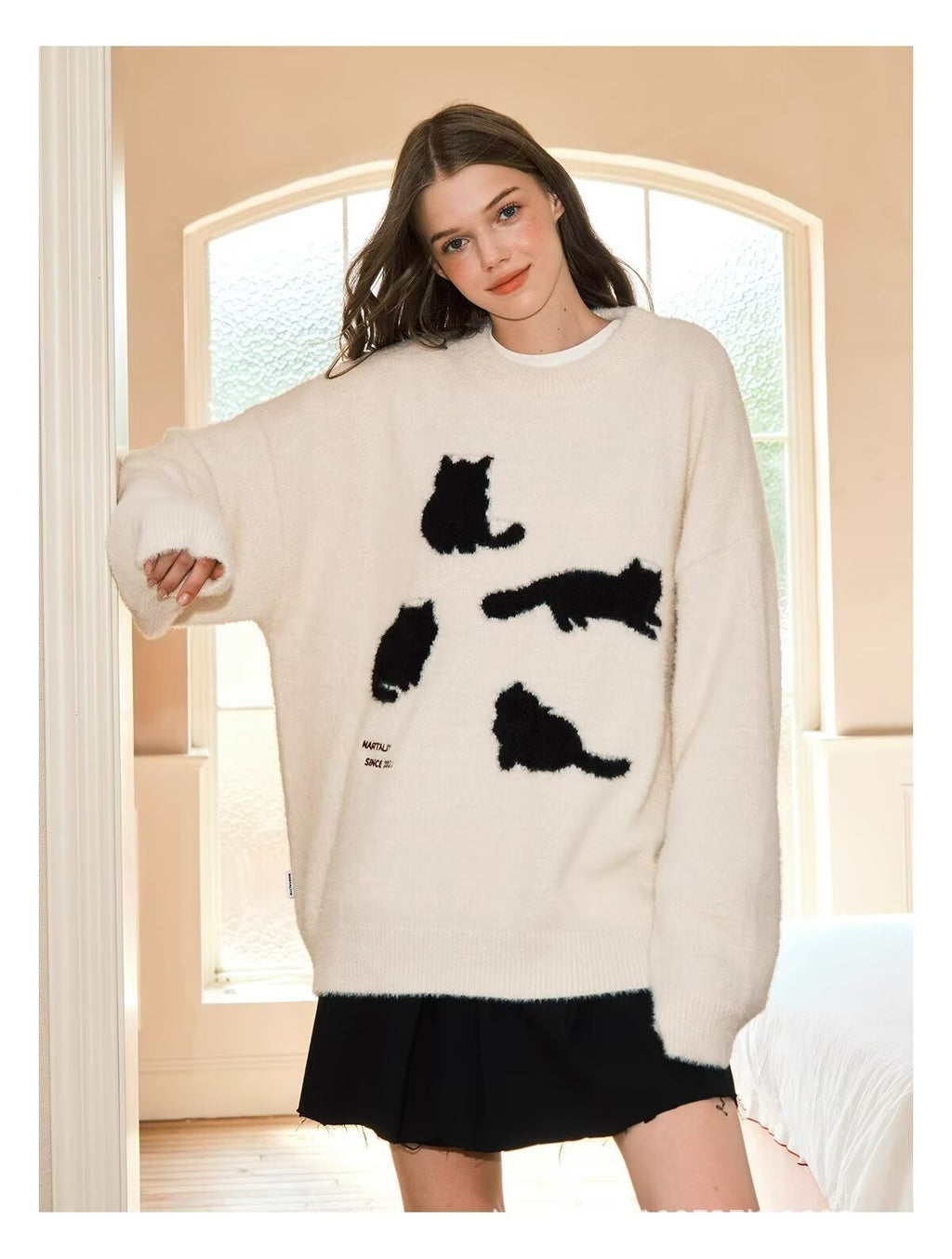 Cat silhouette sweater