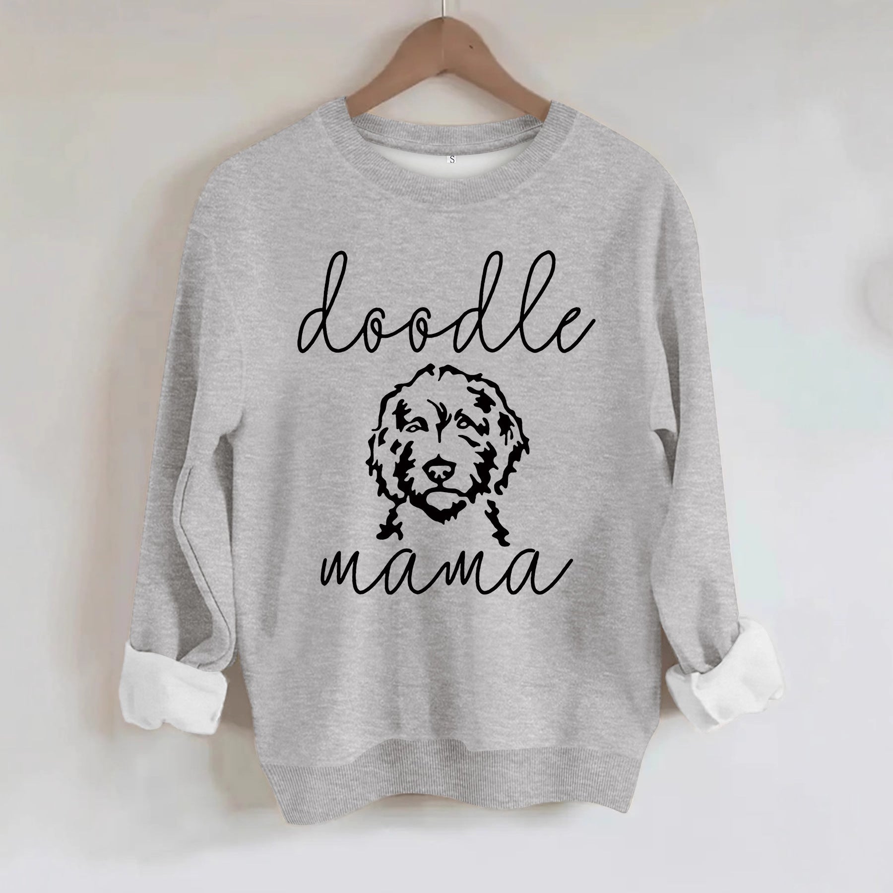 Sweatshirt with loose dog print