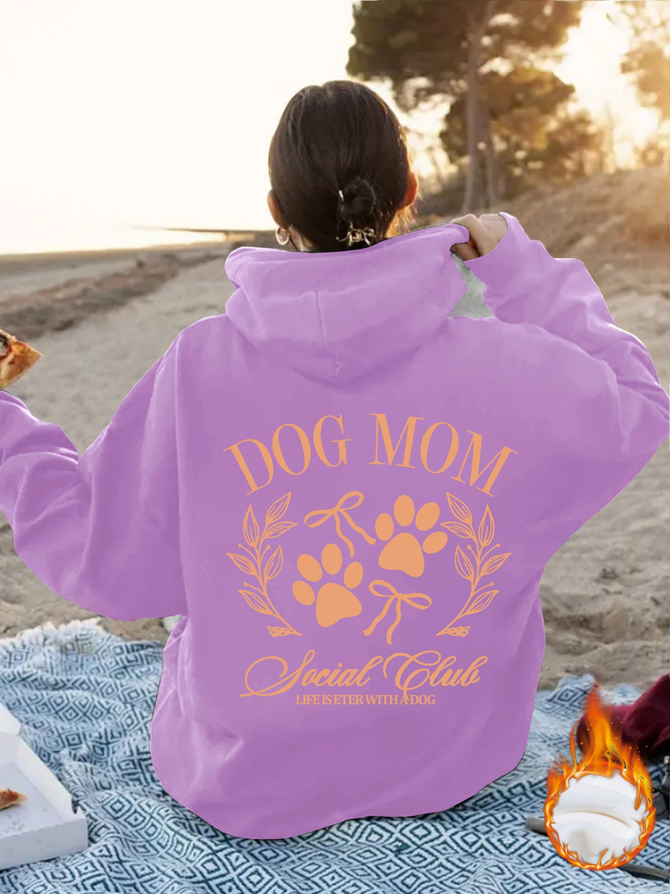 Dog Mom - Dog Lover Pattern Printed Hoodie