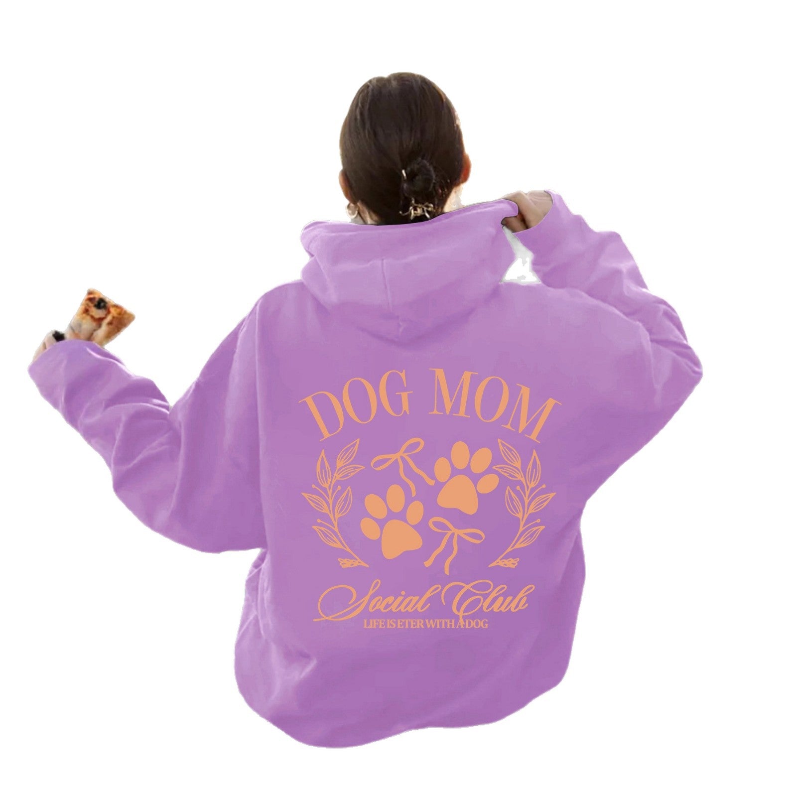 Dog Mom - Dog Lover Pattern Printed Hoodie