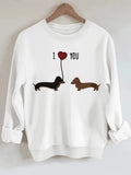 Two dog print hoodies