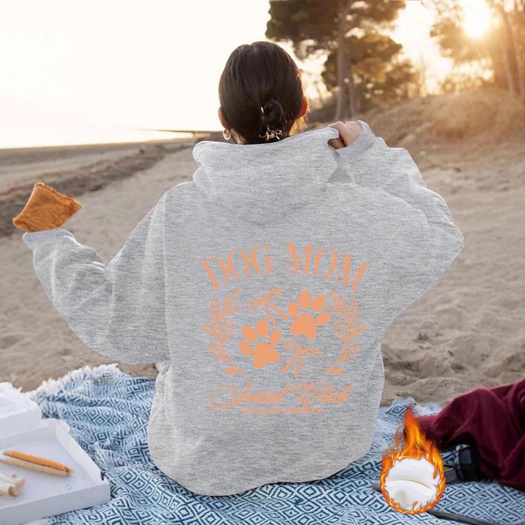 Dog Mom - Dog Lover Pattern Printed Hoodie