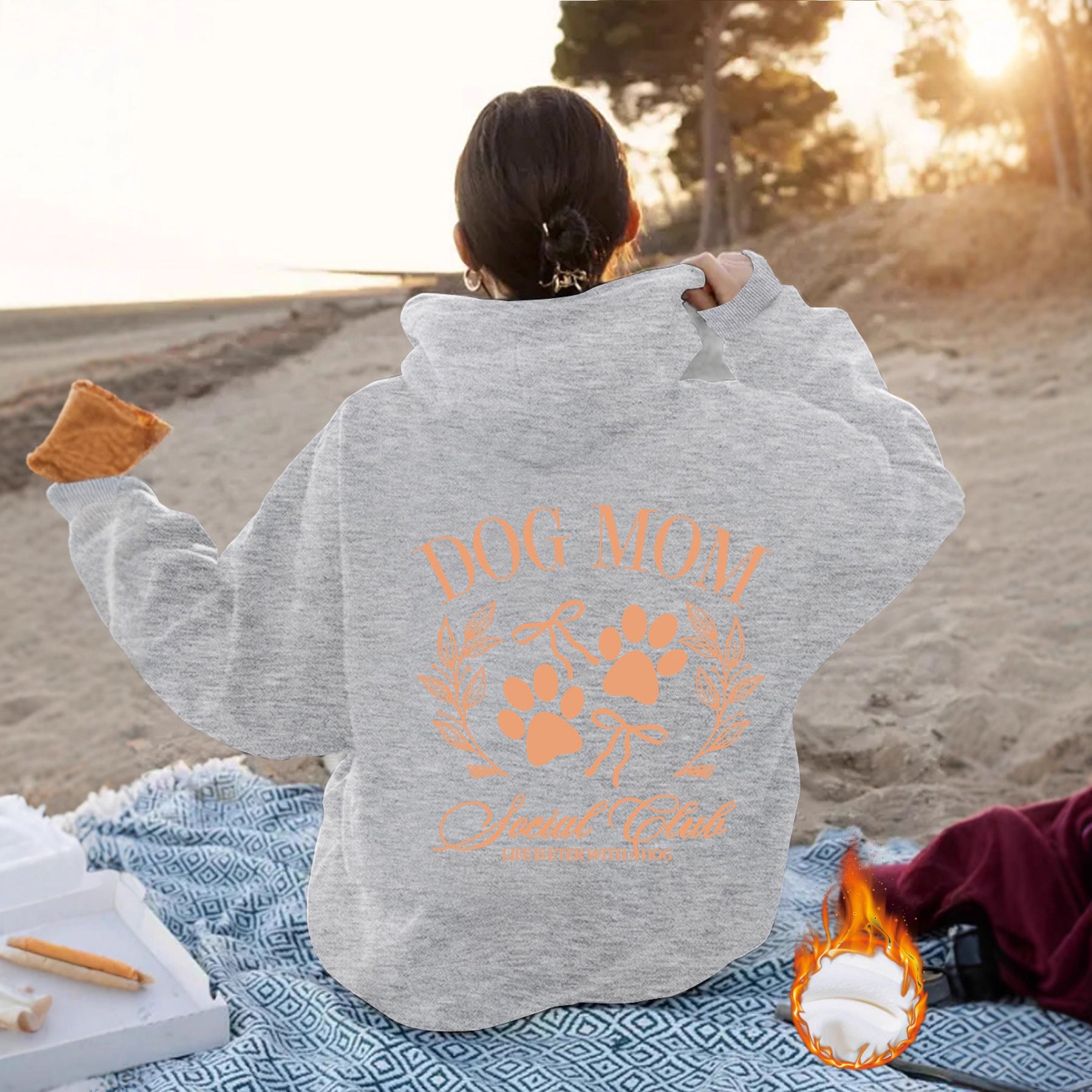 Dog Mom - Dog Lover Pattern Printed Hoodie