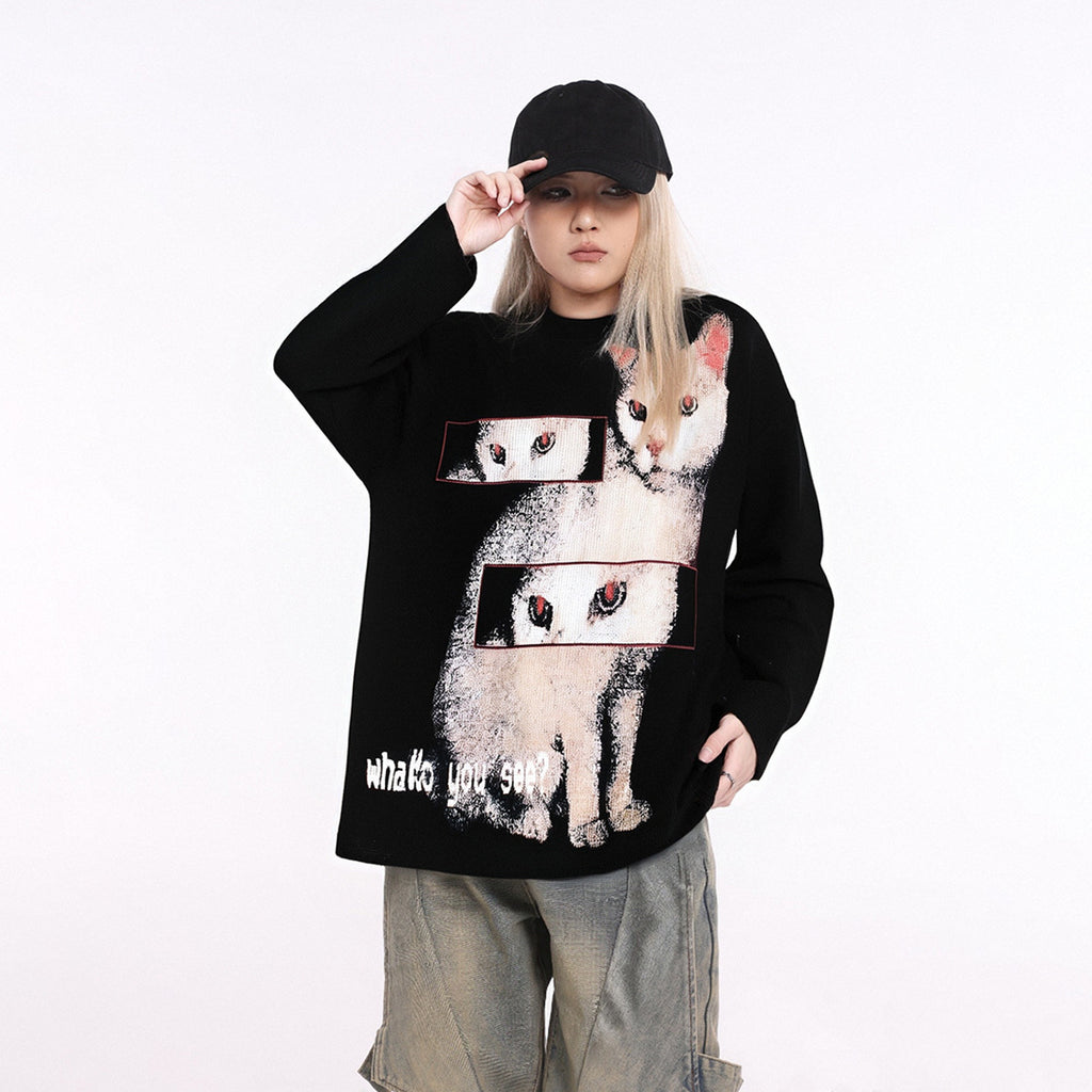 Cat hoodie man