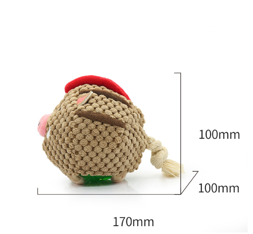 Interactive pet toys dog balls teeth grinding training bite resistance and sound making dog toys