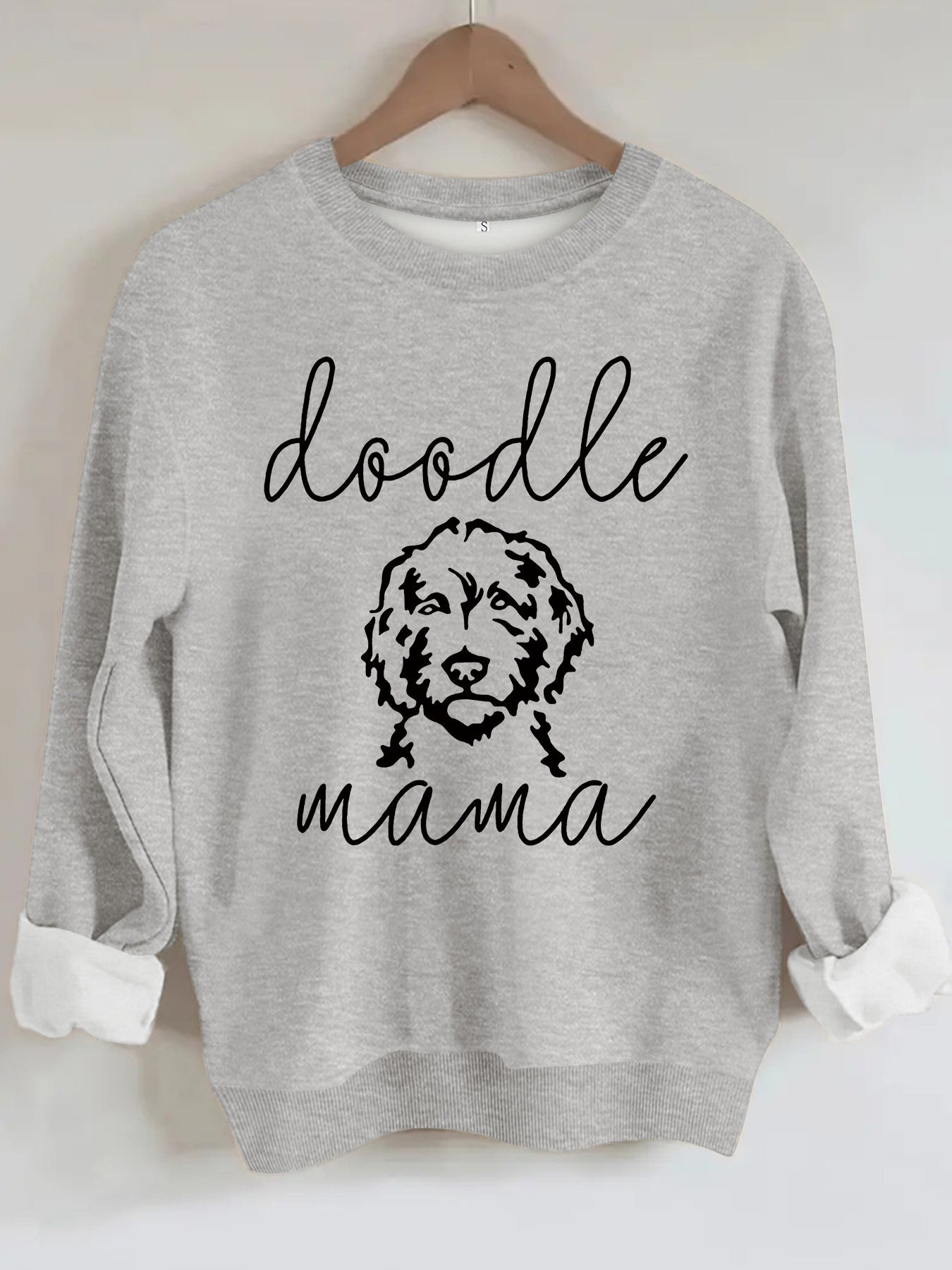 Sweatshirt with loose dog print