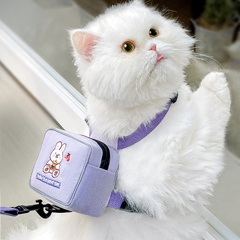 New Pet Leash To Prevent Break Free Cat Universal Vest Chest Strap Cat Walking Dog Chain