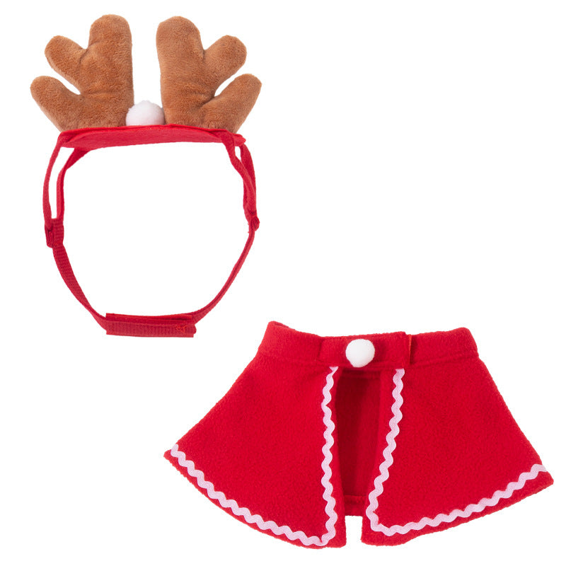 Pet Cat Dog Hat Headwear Christmas Scarf Cloak Transformation Cloak Christmas Pet Clothes