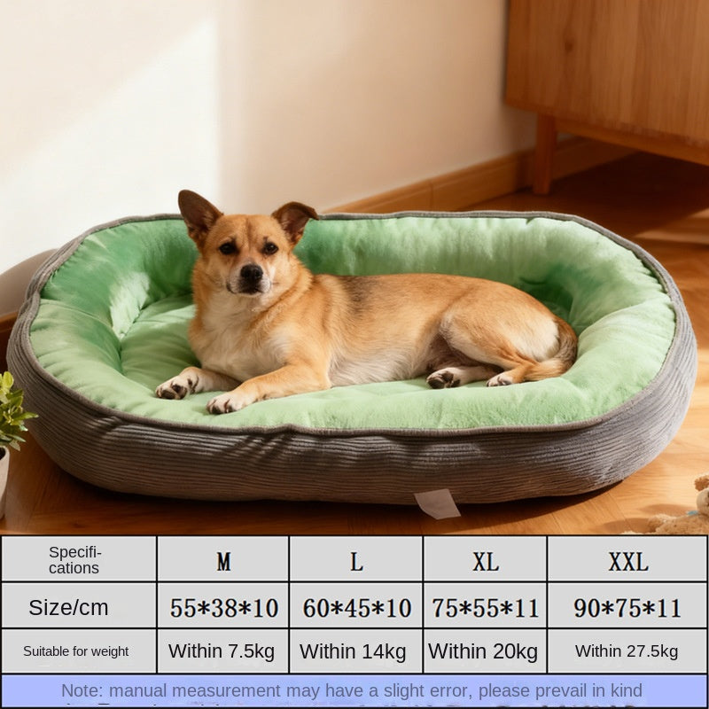 Dog House Winter Warm Removable Washable All-Season Dog Cage Dog Bed Cat Bed Pet Dog House Semi-Enclosed Cat Pad