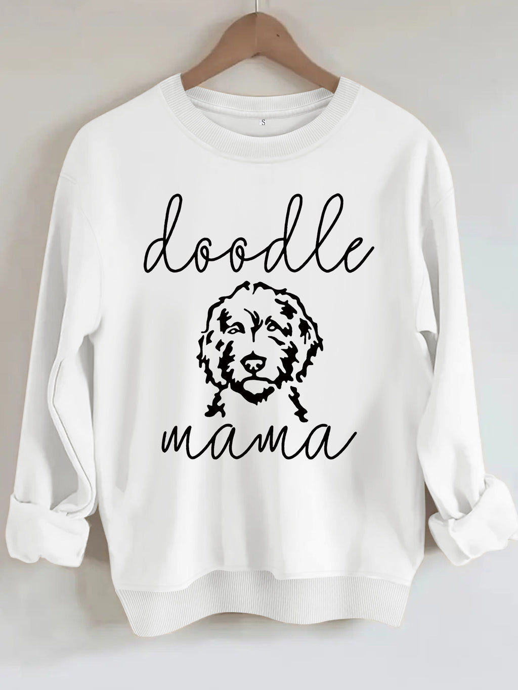 Sweatshirt with loose dog print