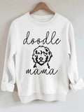 Sweatshirt with loose dog print