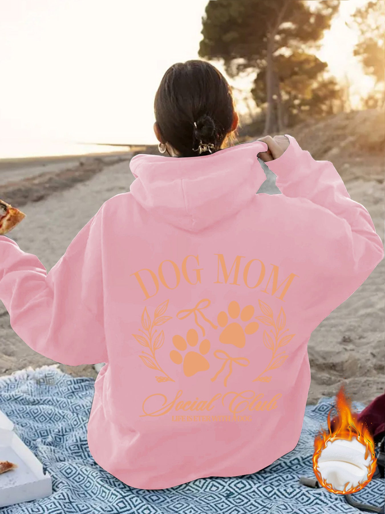 Dog Mom - Dog Lover Pattern Printed Hoodie
