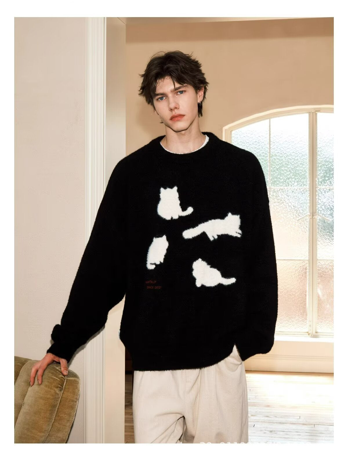 Cat silhouette sweater