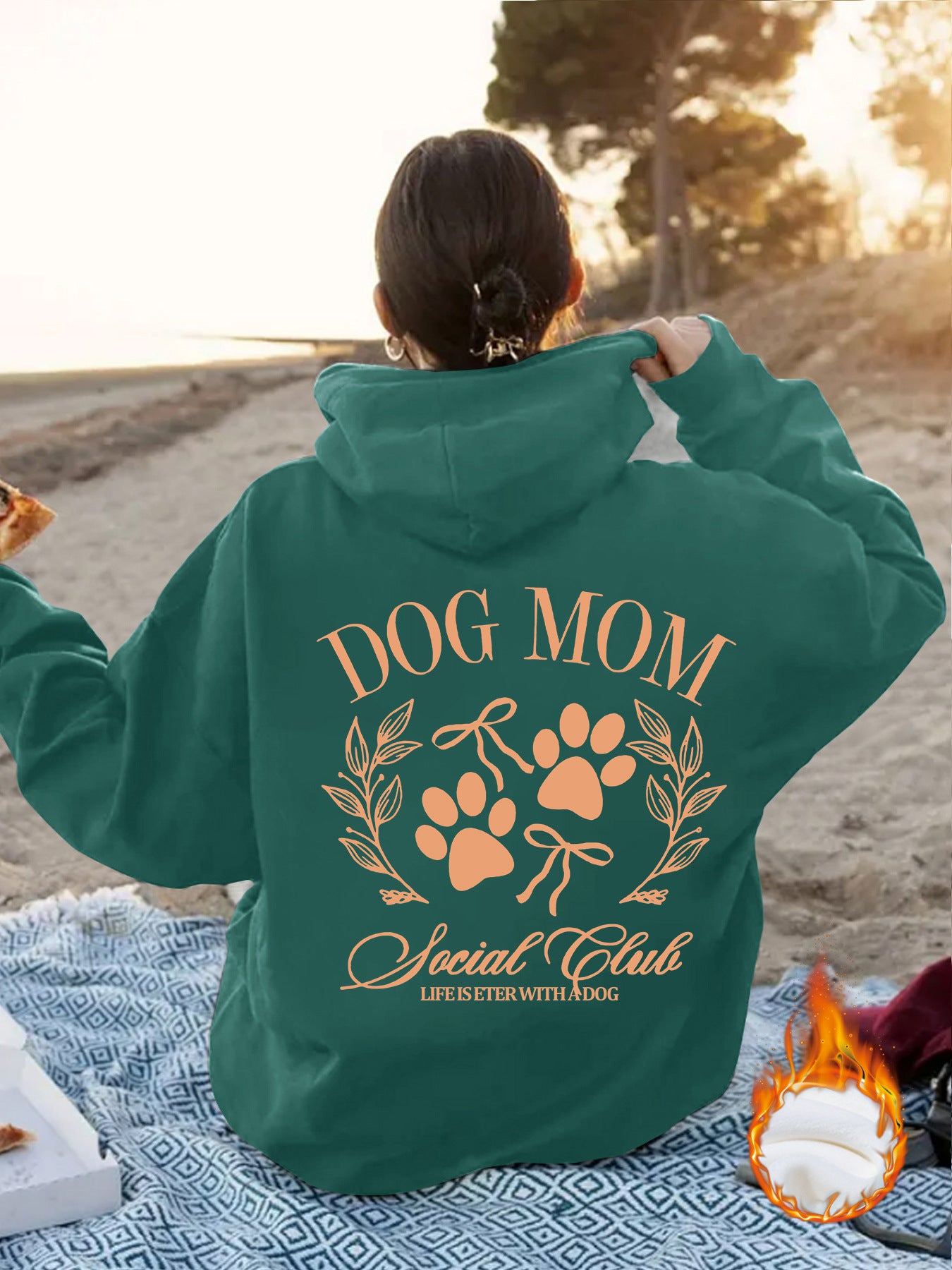 Dog Mom - Dog Lover Pattern Printed Hoodie