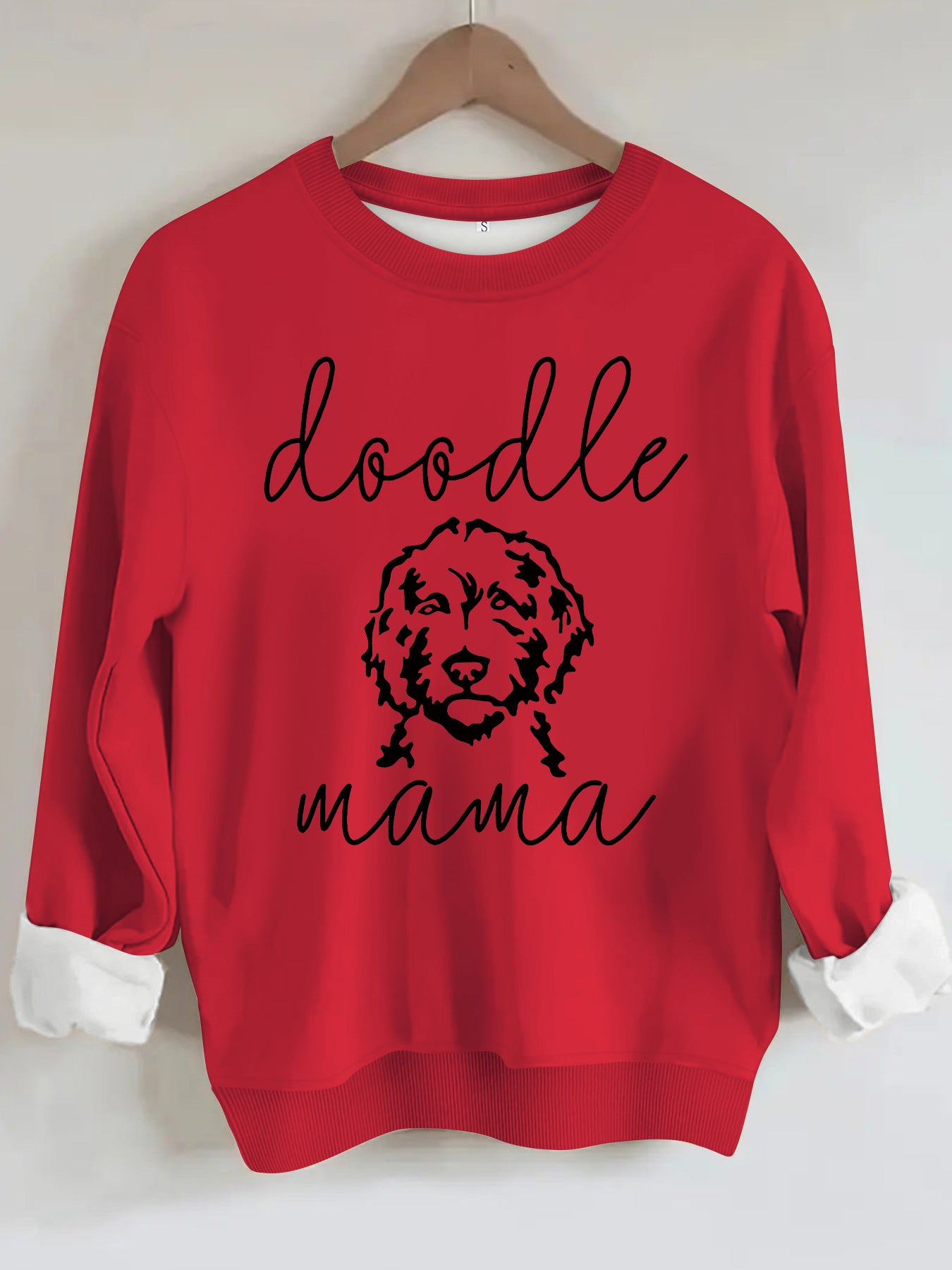 Sweatshirt with loose dog print