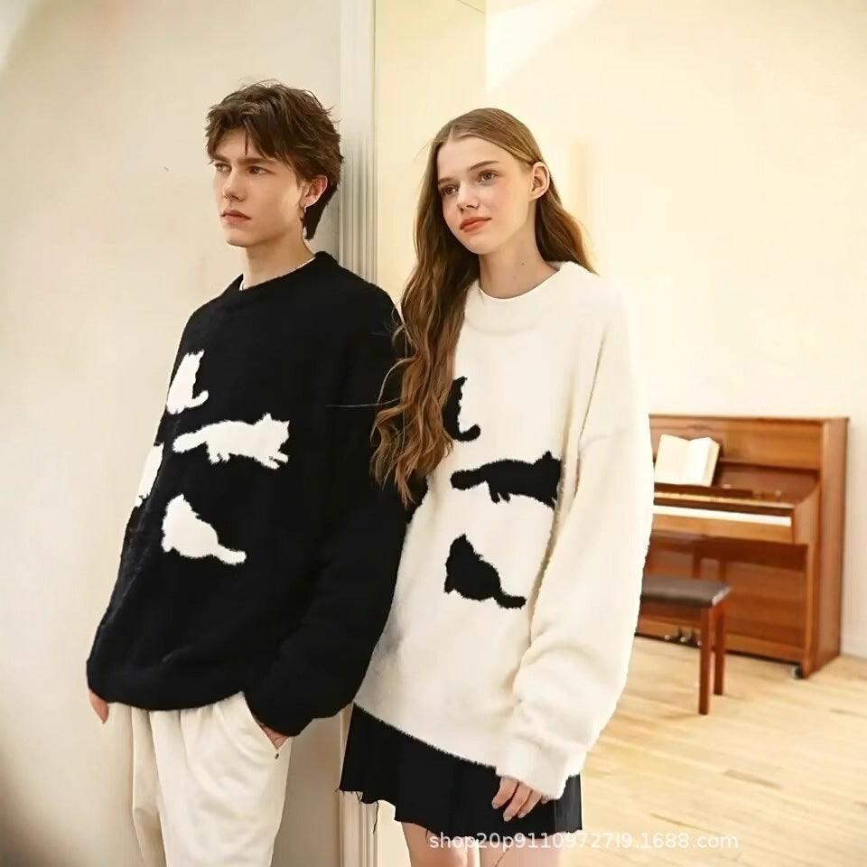 Cat silhouette sweater
