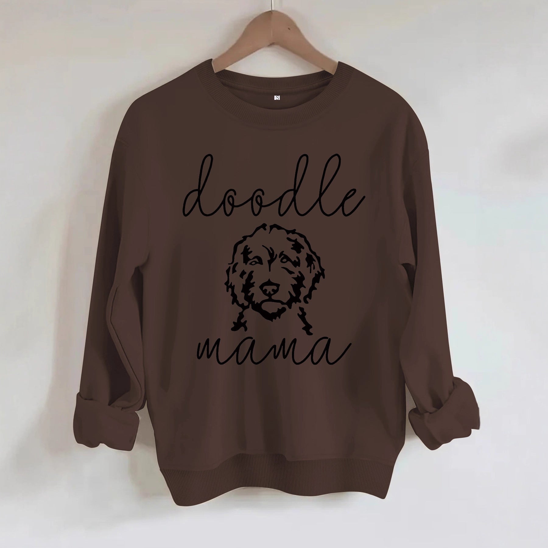 Sweatshirt with loose dog print