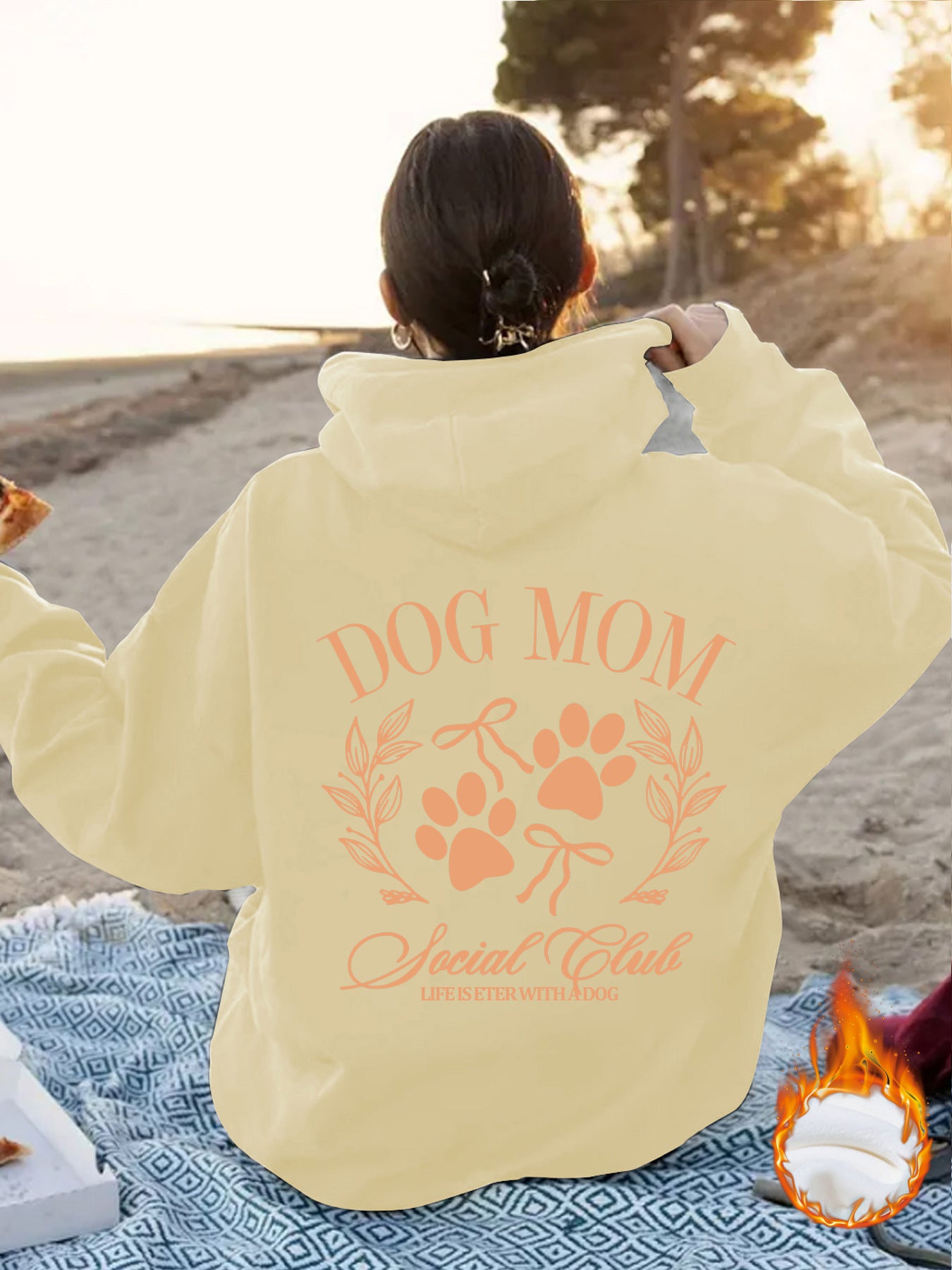 Dog Mom - Dog Lover Pattern Printed Hoodie
