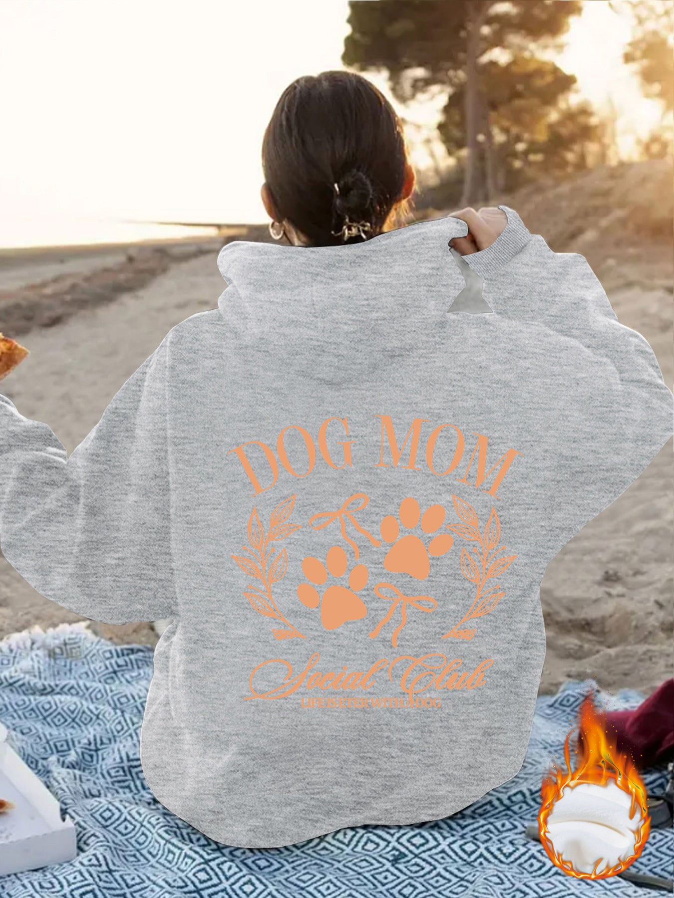 Dog Mom - Dog Lover Pattern Printed Hoodie