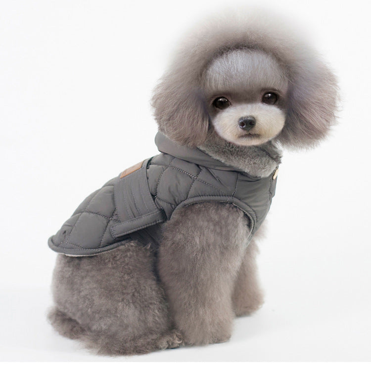 Warm Autumn And Winter Dog Clothes Teddy Cotton Clothes Two-Legged Clothes Hooded Clothes Pet Clothes