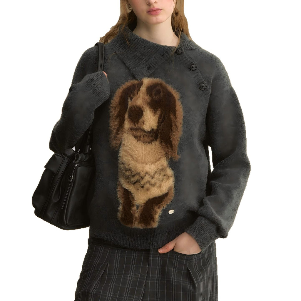 Sweater for Women with Dog Pattern Sweater