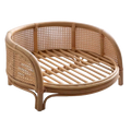 Natural rattan woven dog cat pet bed Teddy dog bed Princess bed