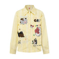Cat embroidered long sleeved shirt