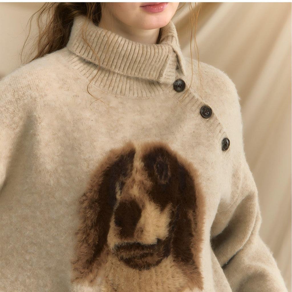 Sweater for Women with Dog Pattern Sweater