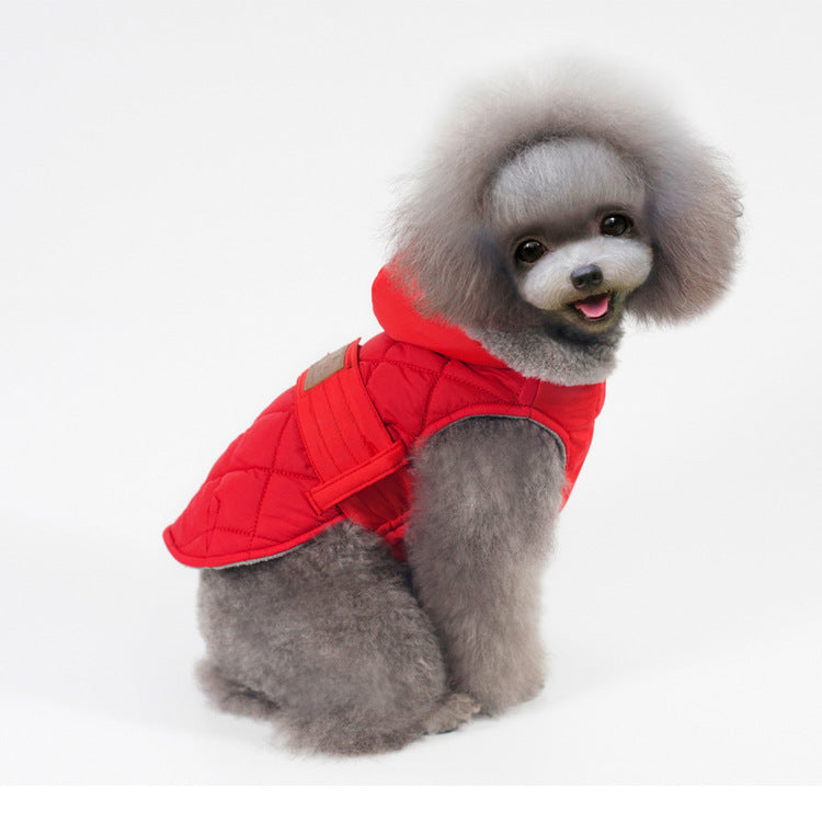 Warm Autumn And Winter Dog Clothes Teddy Cotton Clothes Two-Legged Clothes Hooded Clothes Pet Clothes