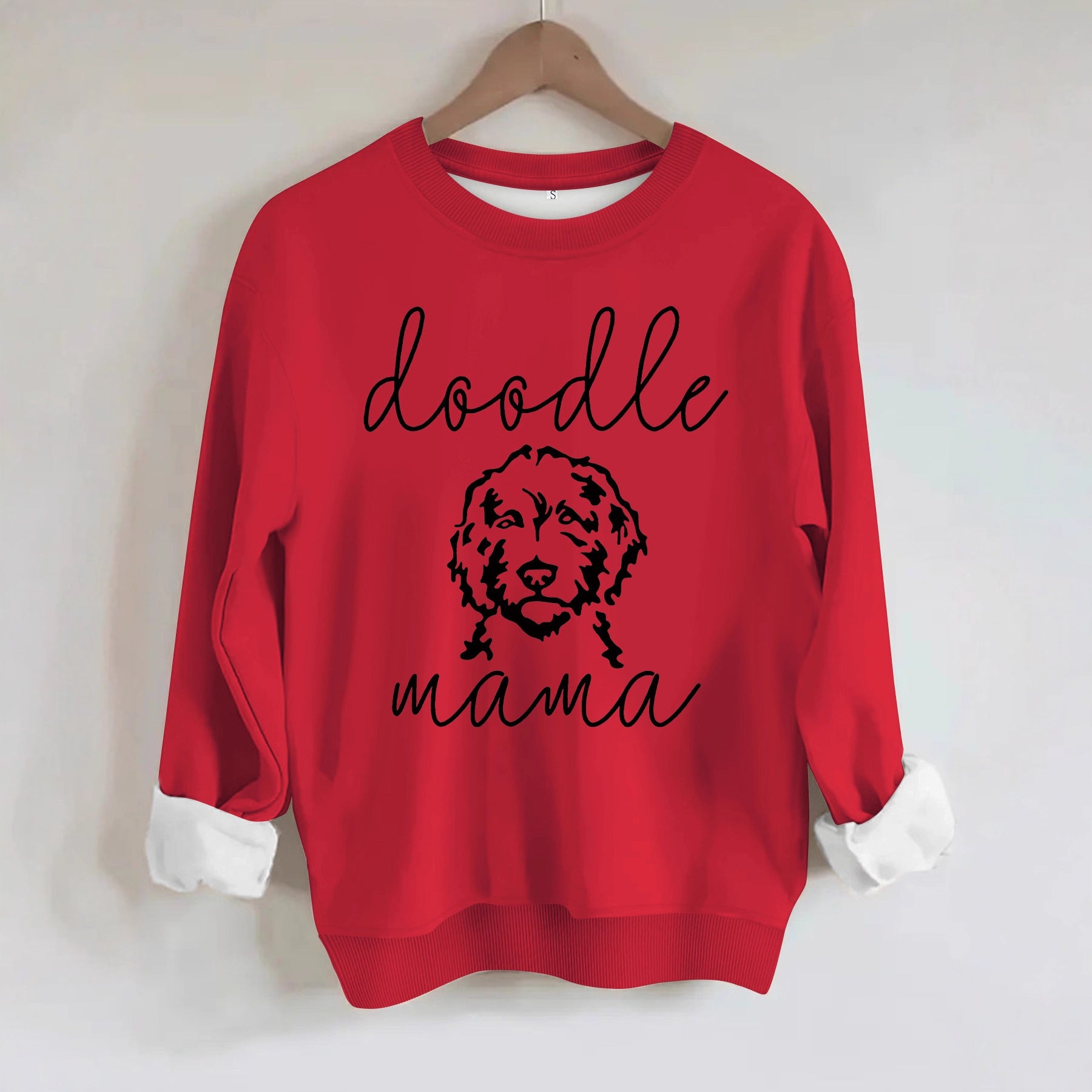 Sweatshirt with loose dog print