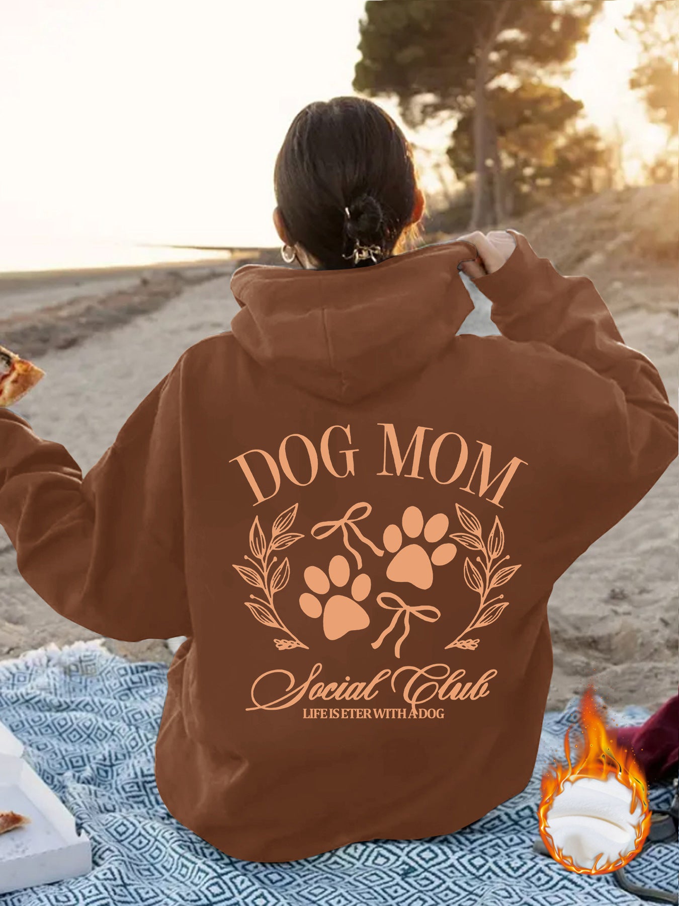 Dog Mom - Dog Lover Pattern Printed Hoodie