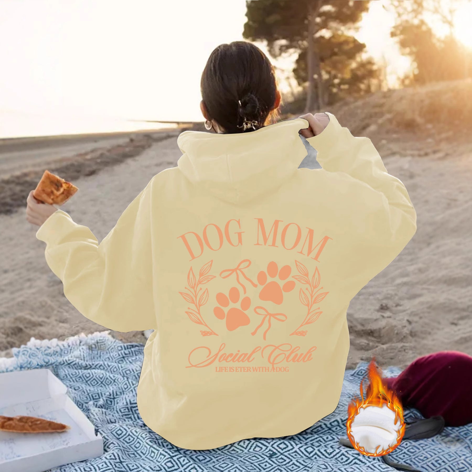 Dog Mom - Dog Lover Pattern Printed Hoodie