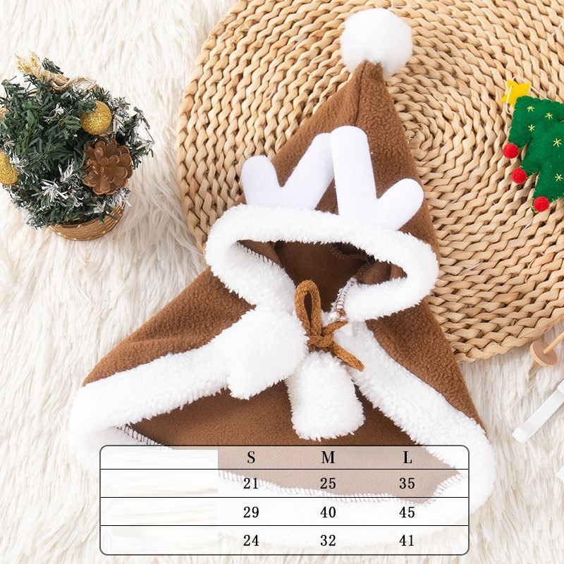 Pet Cat Dog Hat Headwear Christmas Scarf Cloak Transformation Cloak Christmas Pet Clothes