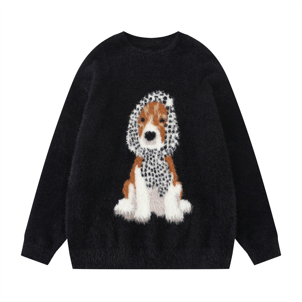 Dog loose round neck sweater