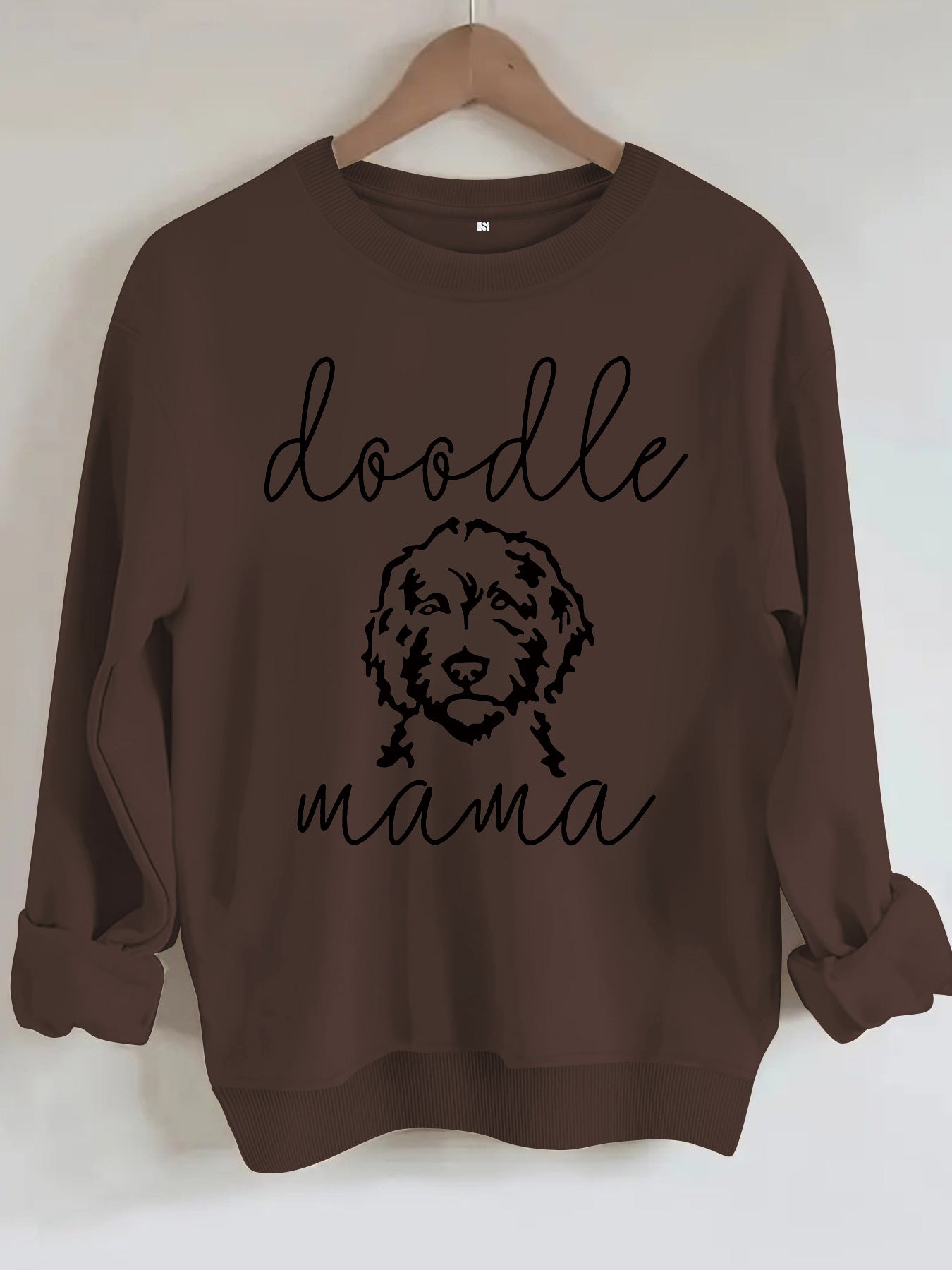 Sweatshirt with loose dog print
