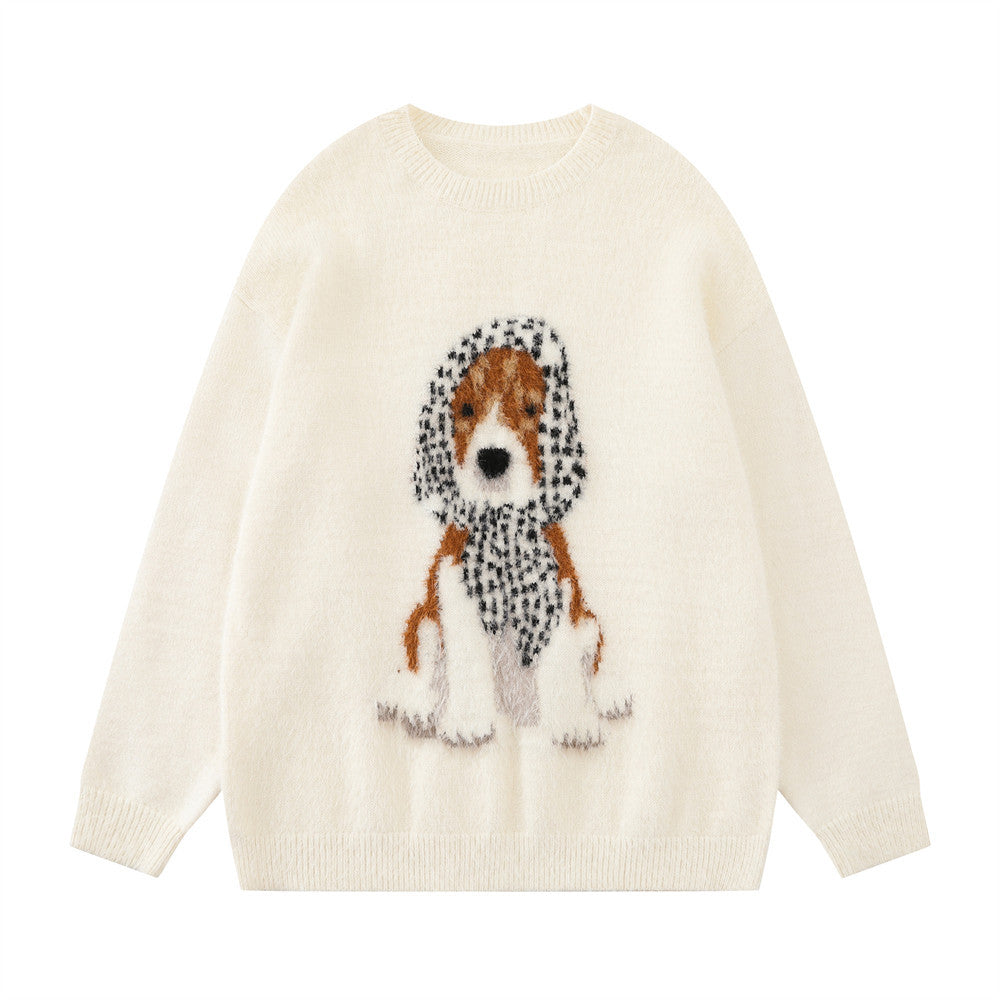 Dog loose round neck sweater