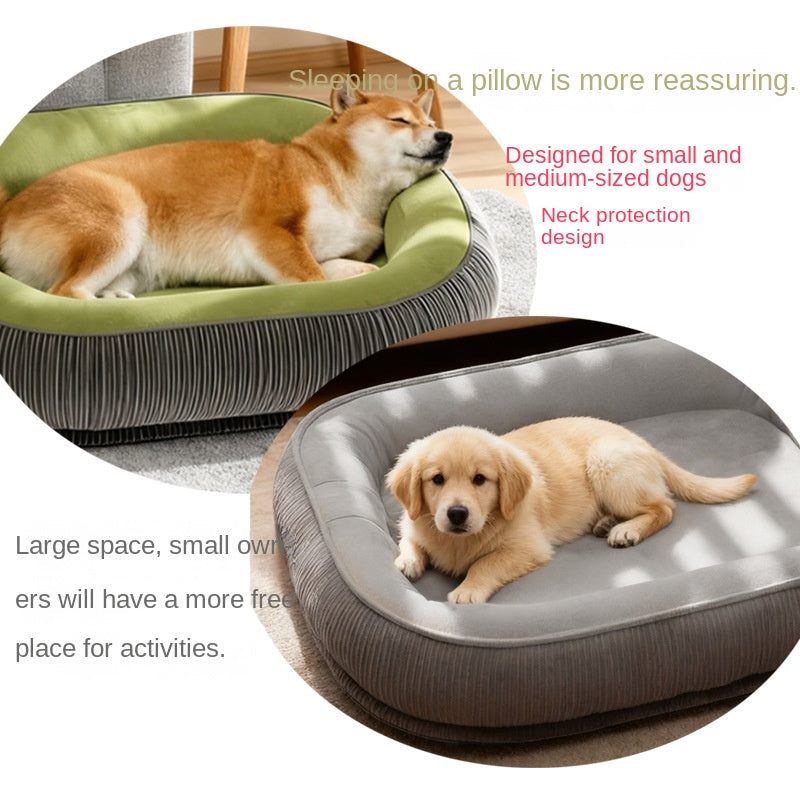 Dog House Winter Warm Removable Washable All-Season Dog Cage Dog Bed Cat Bed Pet Dog House Semi-Enclosed Cat Pad