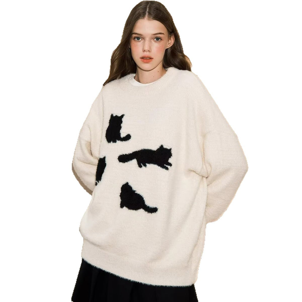 Cat silhouette sweater